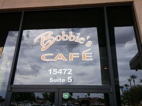 Bobbie's cafe - Hours: 6AM - 4PM. 15472 N 99th Ave #5, Sun City. (623) 972-7338. Menu Order Online. Take-Out/Delivery Options. take-out. delivery. Customers' …